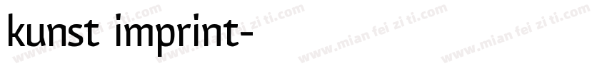 kunst imprint字体转换